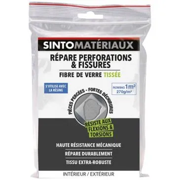 Tissu de reparation 270gr fibre de verre tissee rowing 1m - SINTO