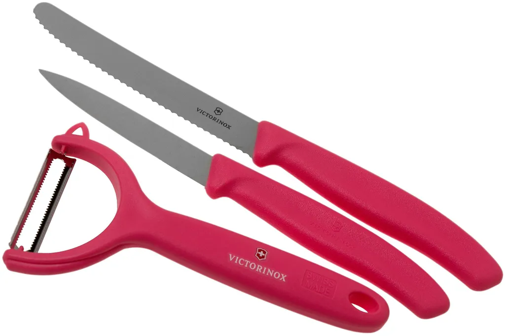 Victorinox SwissClassic 6.7116.33L12 set de couteaux à légumes 3 pièces, rouge clair