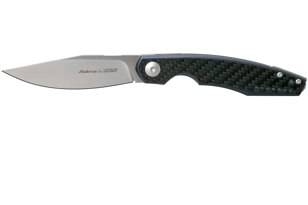 Viper Belone Carbonfiber, Blue Titanium 5970BLFC couteau de poche, Jesper Voxnaes design