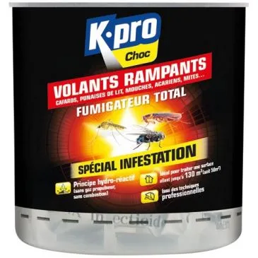 Volants / rampants / acariens fumigène 170m3 Kapo Choc - KPRO