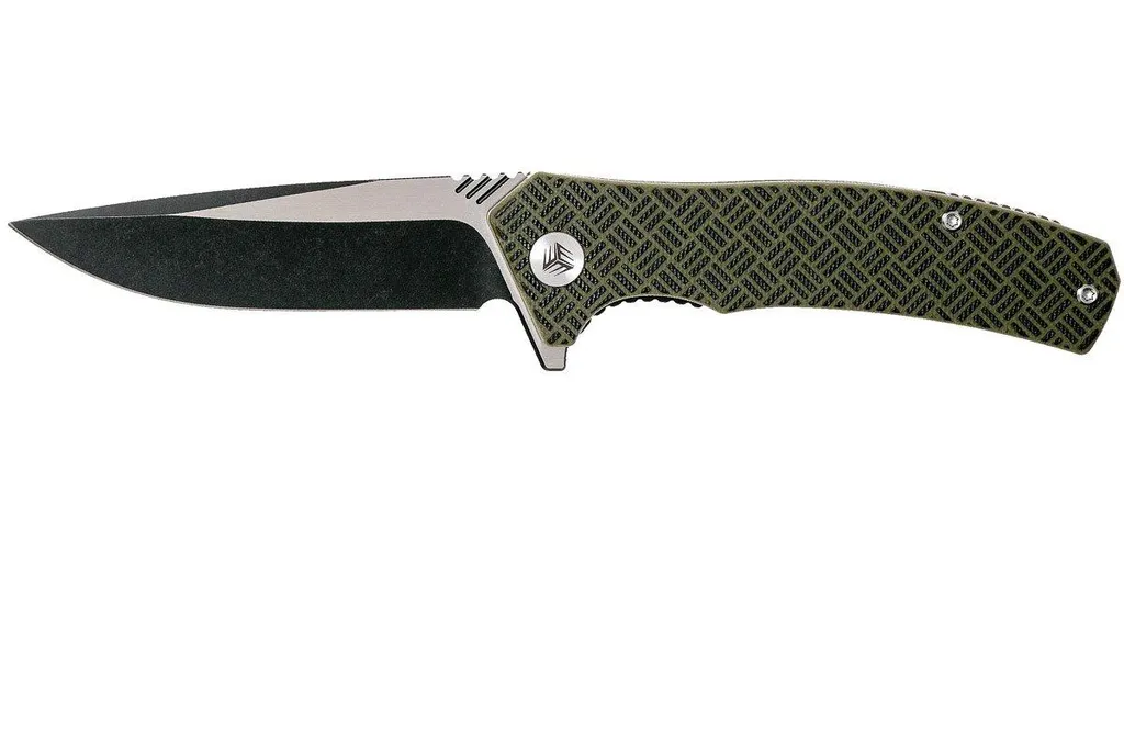 WE Knife 711B Blitz couteau de poche, green-black G10