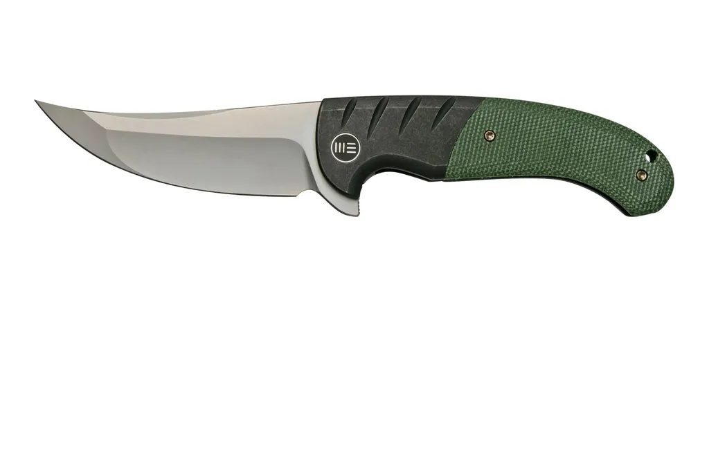 WE Knife Curvaceous WE20012-2 Black Titanium, Green Micarta couteau de poche, Eric Ochs design