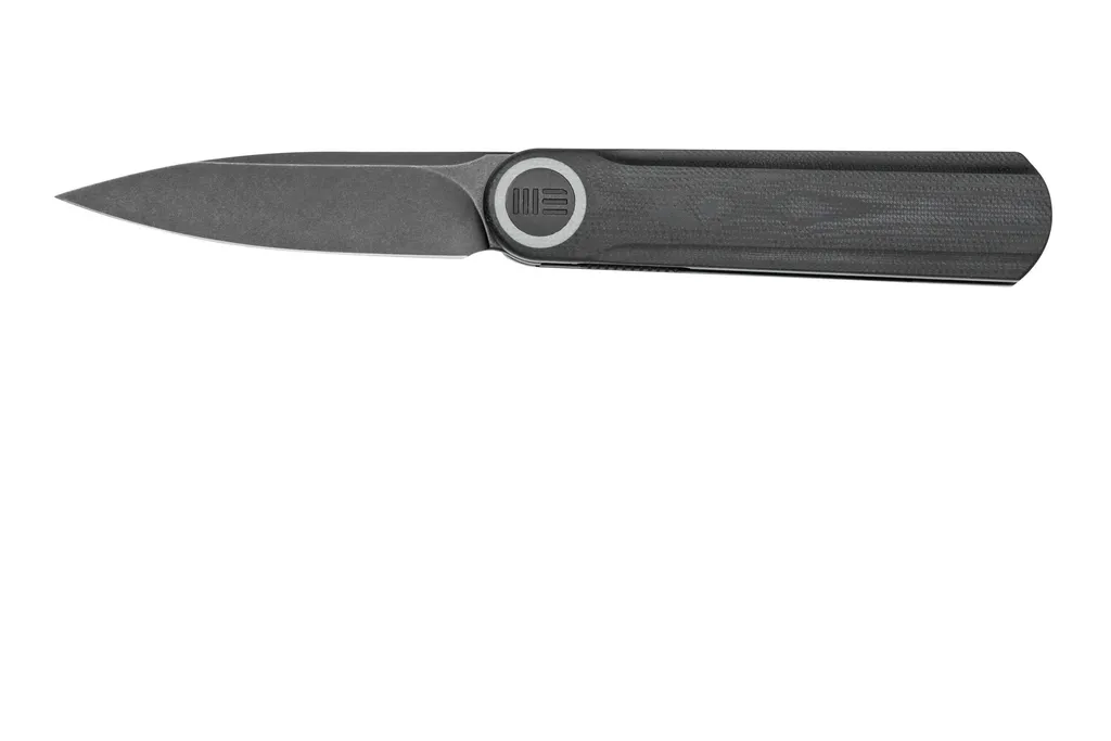 WE Knife Eidolon Drop Point, Integral Black G10 WE19074A-D couteau de poche, Justin Lundquist design