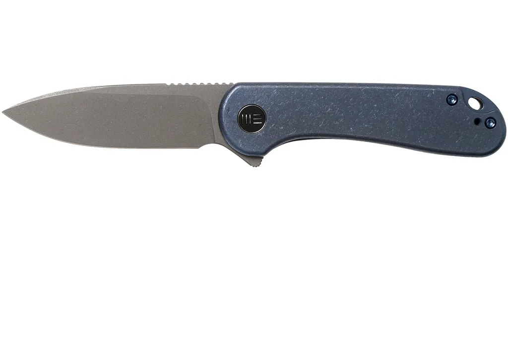 WE Knife Elementum WE18062X-2 Stonewashed, Blue Titanium couteau de poche