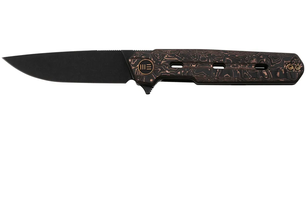 WE Knife Navo WE22026-5 Copper Foil Carbon Fiber, couteau de poche, Ostap Hel design