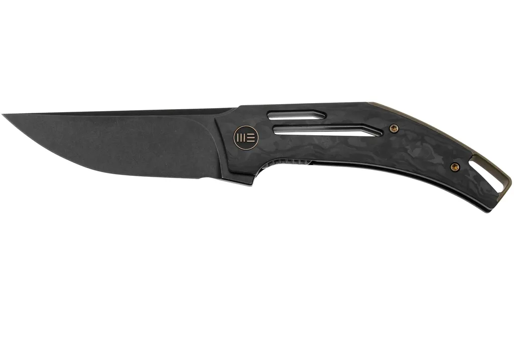 WE Knife Speedliner WE22045B-2 Black CPM 20CV, Shredded Carbon Fiber, couteau de poche, Tashi Bharucha design