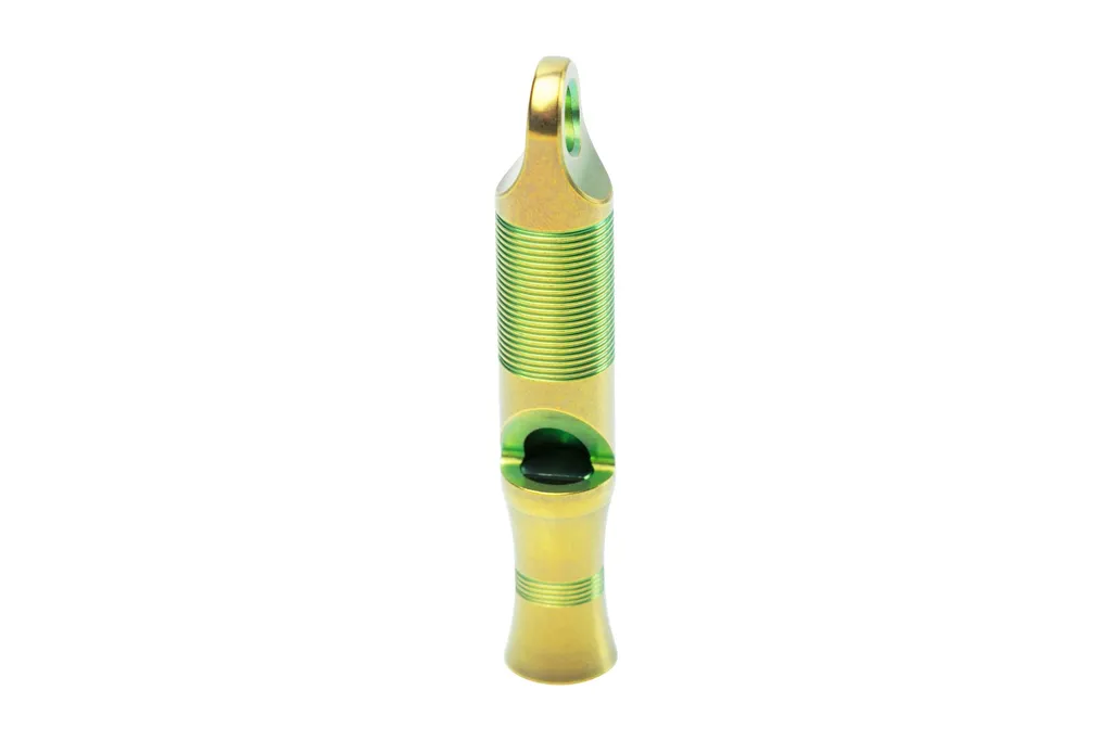 WE Knife Titanium A-05CP 120dB vert, sifflet d'urgence