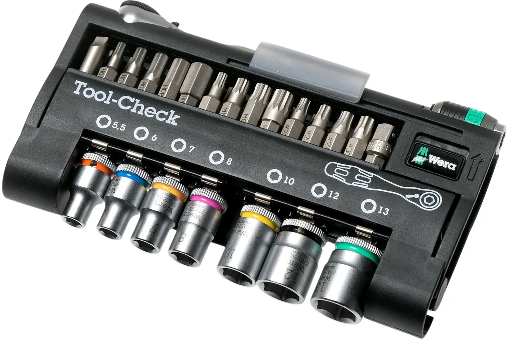 Wera Tool-Check Automotive 1, coffret d'embouts avec cliquet, tailles européennes,5200995001