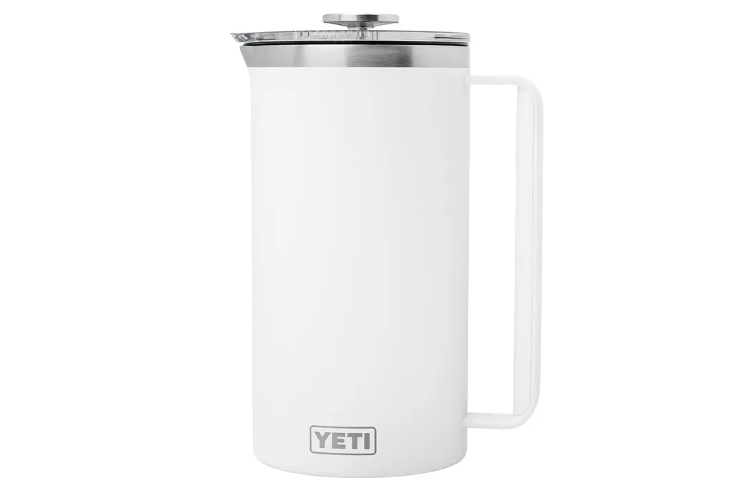 Yeti Rambler French Press 64oz Twist-To-Lock Lid, White, cafetière à piston isotherme, 1.9L